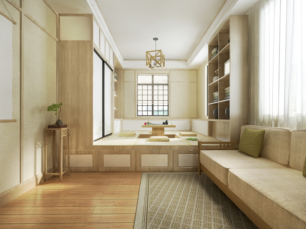 3d rendering japanese style living room 2021 08 27 23 20 48 utc scaled - Los Mejores Estilos de Salones